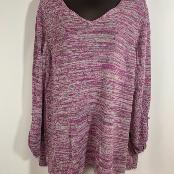 New Directions Woman Weekend V Neck Sweater - Picture 1 of 7